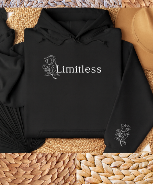 Limitless Unisex Heavy Blend Hoodie, Inspirational Sweatshirt, Cozy Pullover, Gift for Her, Motivational Apparel, Casual Wear