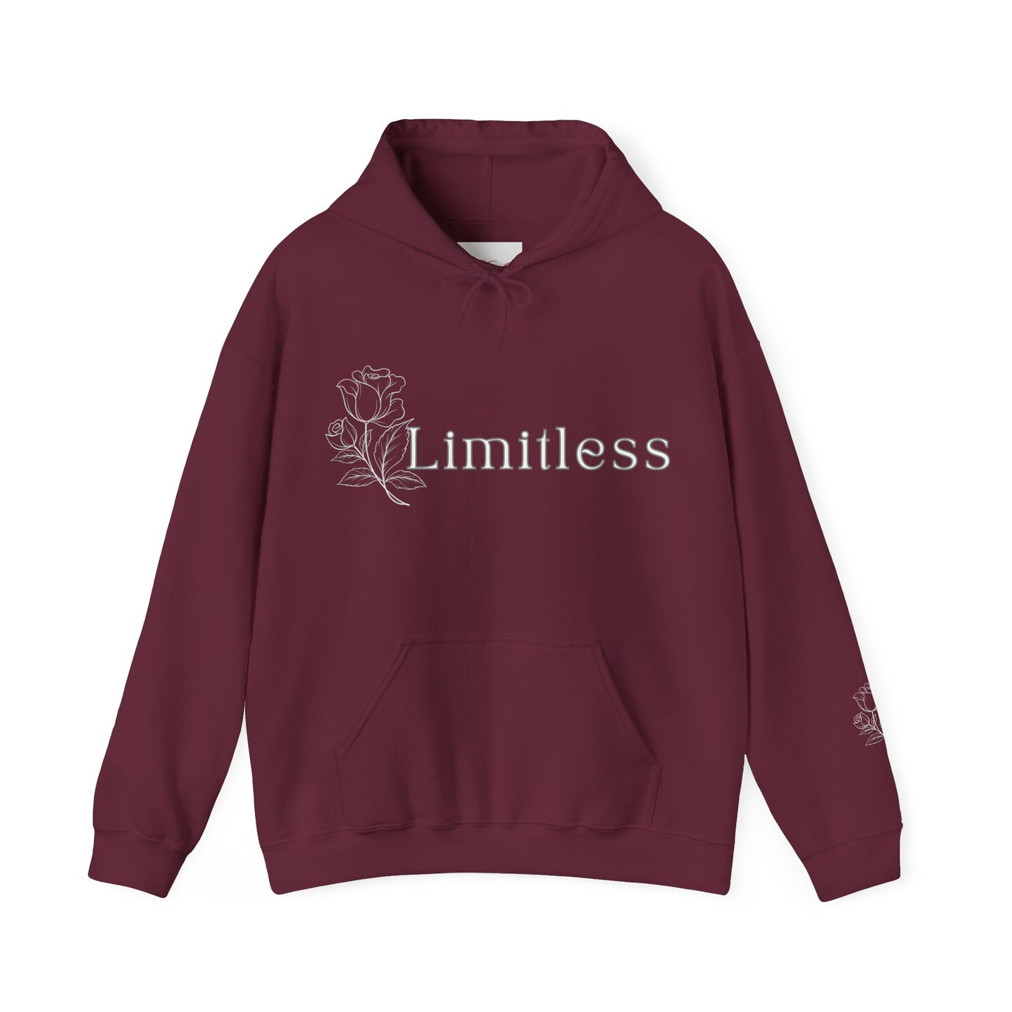 Limitless Unisex Heavy Blend Hoodie, Inspirational Sweatshirt, Cozy Pullover, Gift for Her, Motivational Apparel, Casual Wear