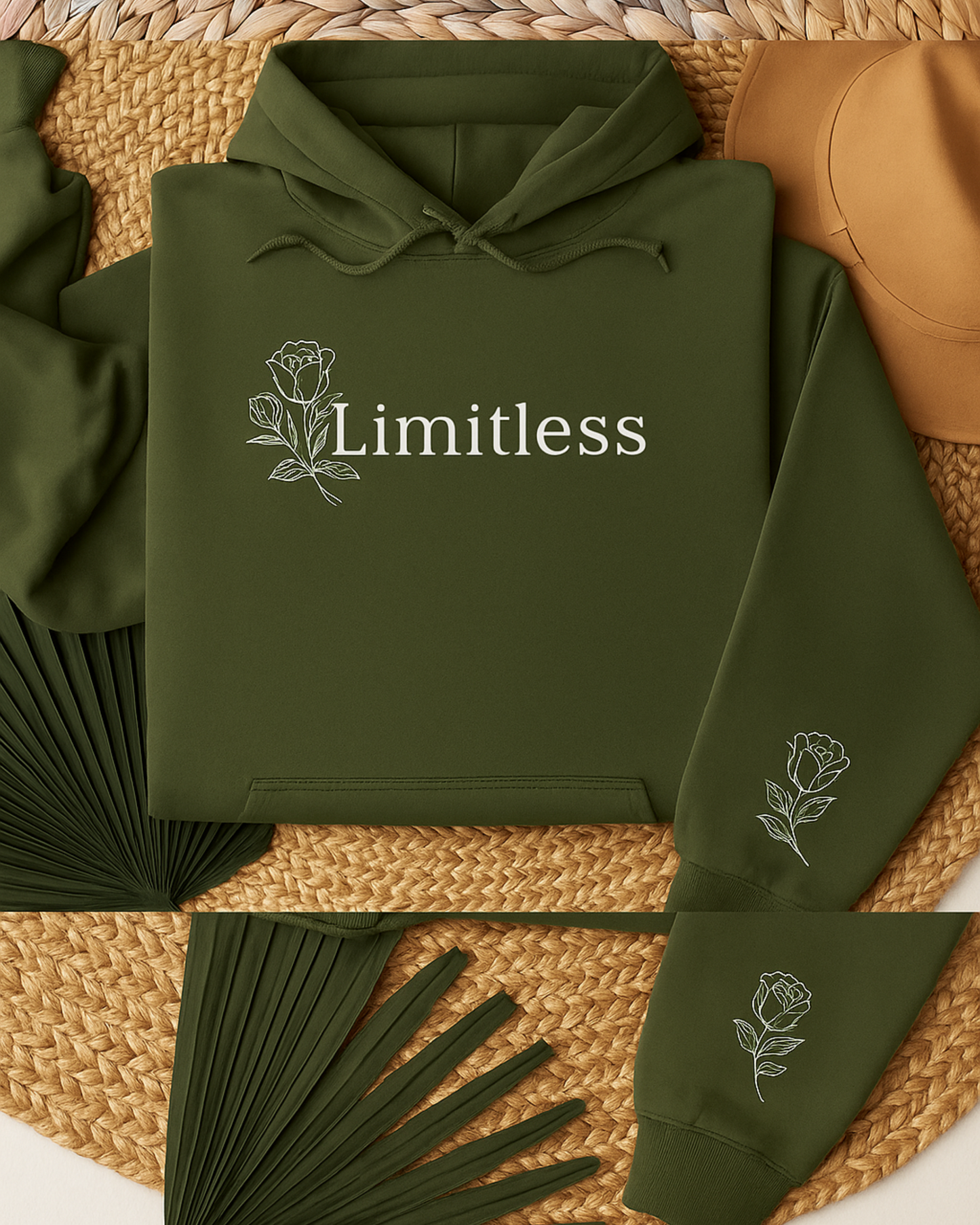 Limitless Unisex Heavy Blend Hoodie, Inspirational Sweatshirt, Cozy Pullover, Gift for Her, Motivational Apparel, Casual Wear