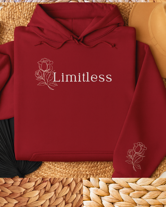 Limitless Unisex Heavy Blend Hoodie, Inspirational Sweatshirt, Cozy Pullover, Gift for Her, Motivational Apparel, Casual Wear